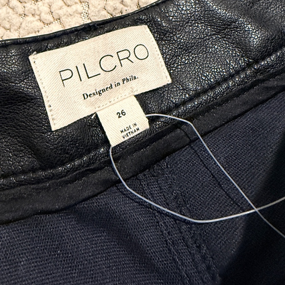 NWT Anthropologie The Rylan Faux Leather Relaxed High-Rise Flare Pants by Pilcro - Picture 10 of 12